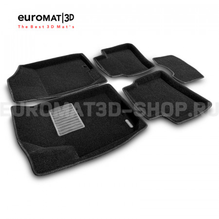 Текстильные 3D коврики Euromat3D Business в салон для Kia Cerato (2010-2013) № EMC3D-002722