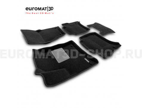 Текстильные 3D коврики Euromat3D Business в салон для Porsche Cayenne (2010-2017) № EMC3D-004101