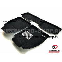 Текстильные 3D коврики Euromat3D Lux в салон для Lexus CT200 (2011-2016) № EM3D-003217