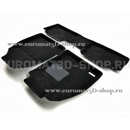 Текстильные 3D коврики Euromat3D Business в салон для Lexus CT200 (2011-2016) № EMC3D-003217