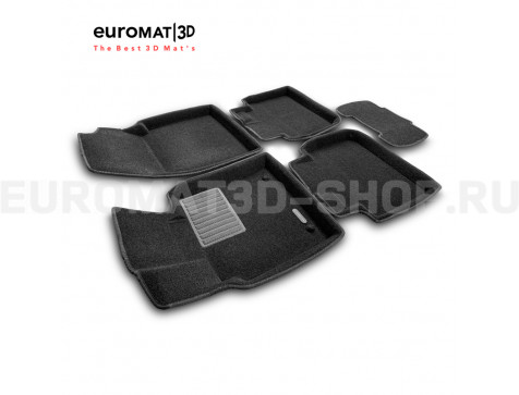 Текстильные 3D коврики Euromat3D Business в салон для Lexus ES (2019-) № EMC3D-005101